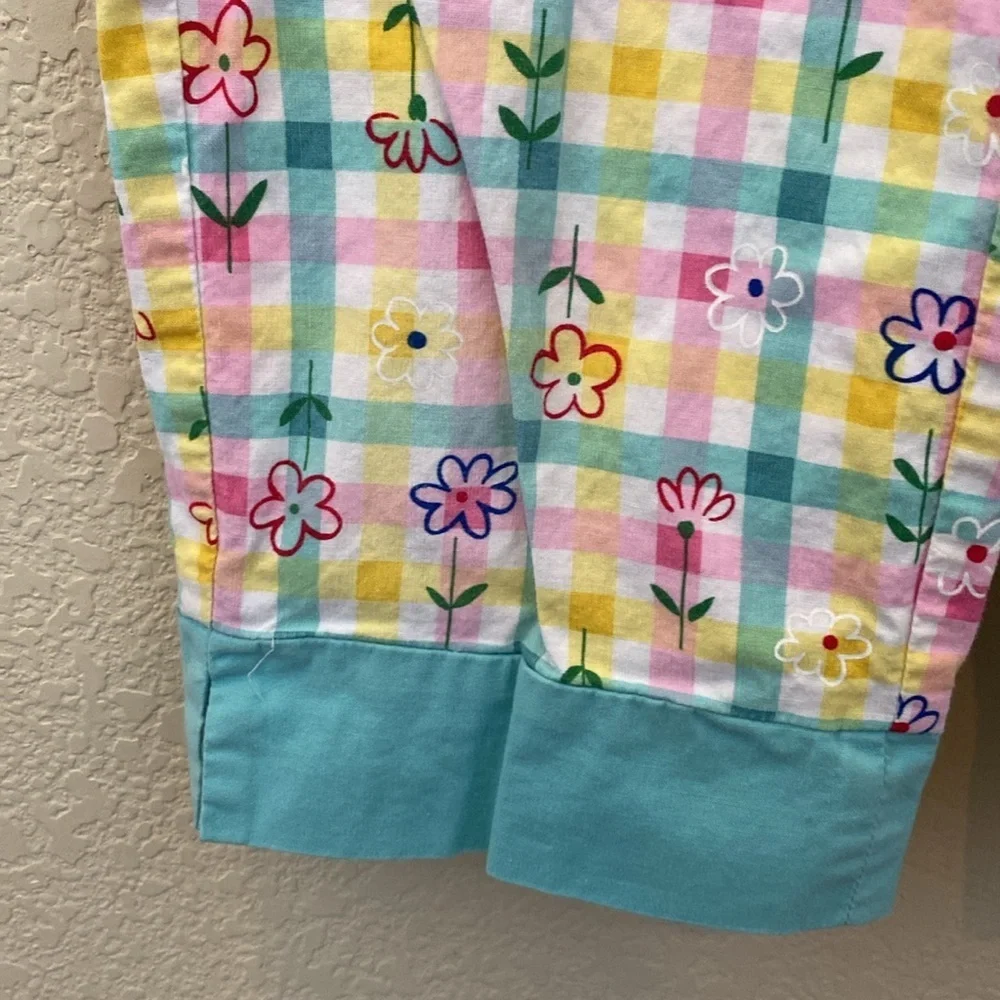 American Girl Picnic Time Multicolor Checkered Capri Pants. Size 7. 2001